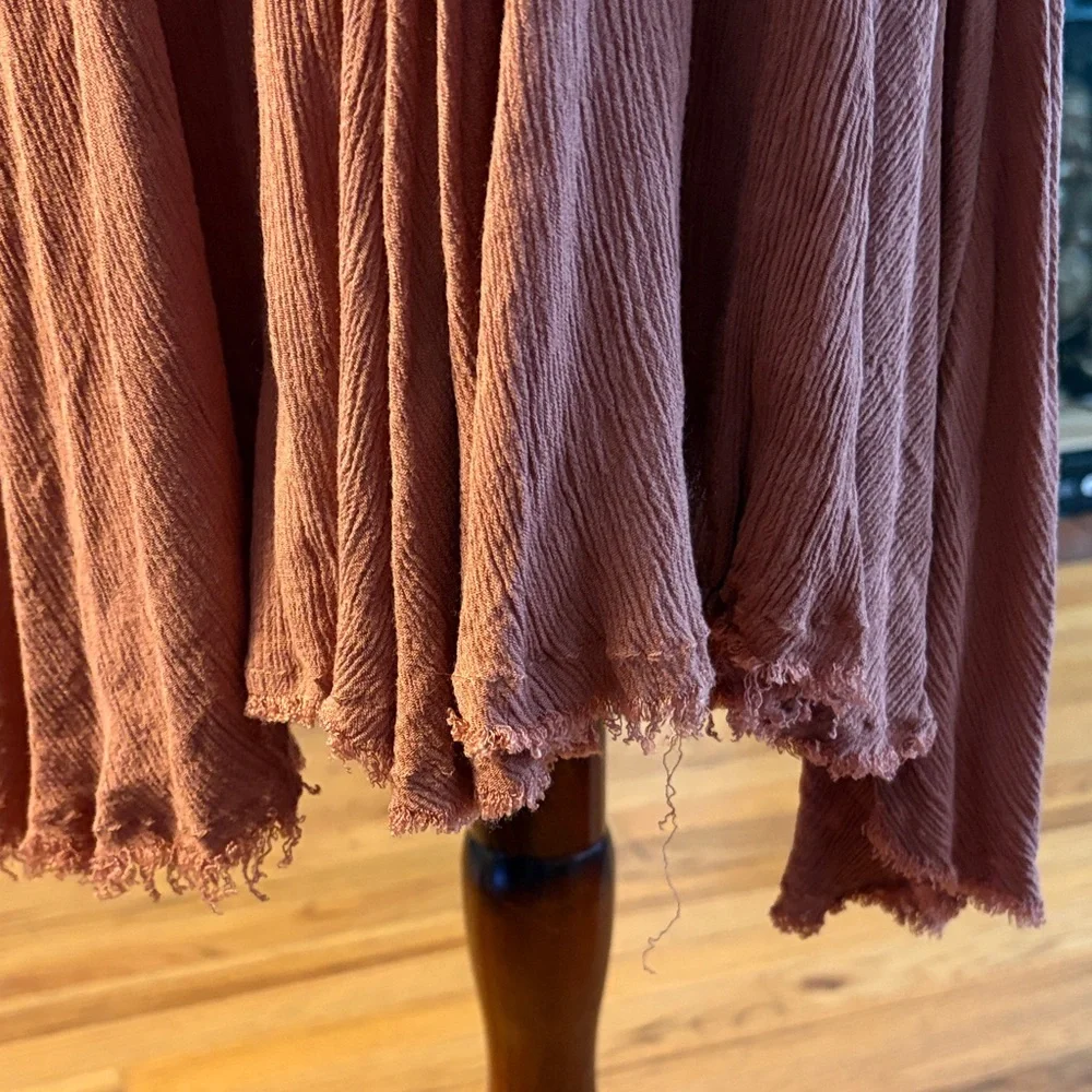 FREE PEOPLE Feel the Flava Fit and Flare Mini Dress Size Small Sunset Pink - Picture 12 of 14